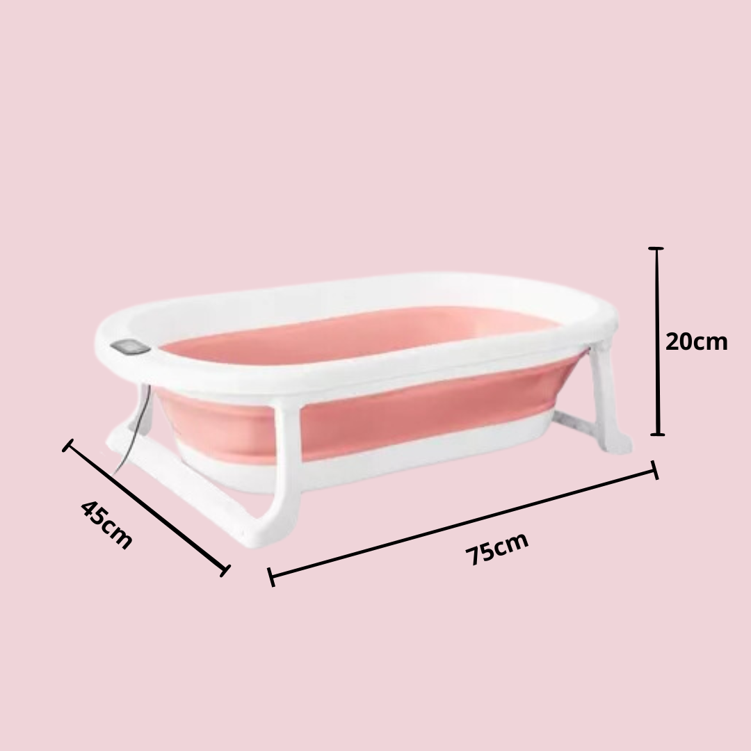🛁 Baño seguro y cómodo para tu bebé con la Bañera Plegable con Termómetro 💖