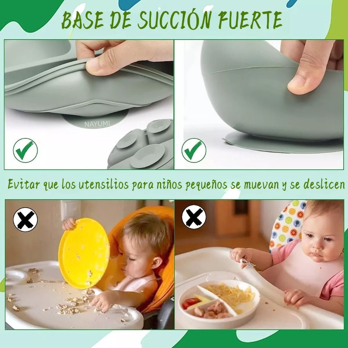 ¡Vajilla para bebés – Haz que cada comida sea una aventura segura y divertida! 🍼🧸