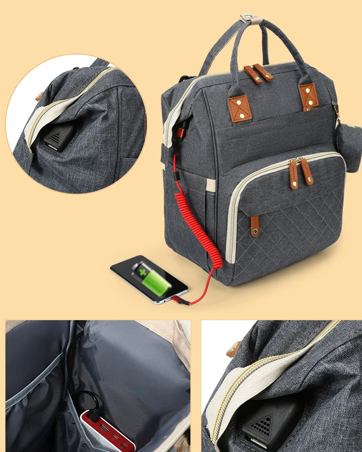 👩‍👧 Kit Mamá Moderna – Pañalera + Fular Cargador Gris + Set de Comida 👉 Elige aquí abajo el color de tu pañalera y de tu set de comida (el fular siempre es gris)