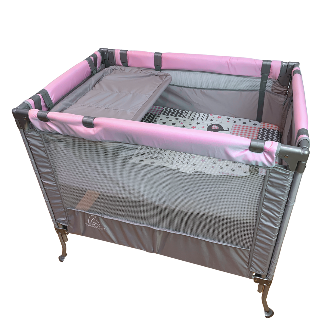 🧸 Seguridad y tranquilidad mientras haces tus tareas – Corral de día con cambiador