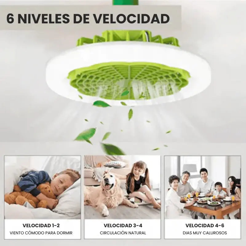 Ventilador y Iluminación 2 en 1 con Control Remoto | Ofertas en kits: 2, 3 y 4 unidades
